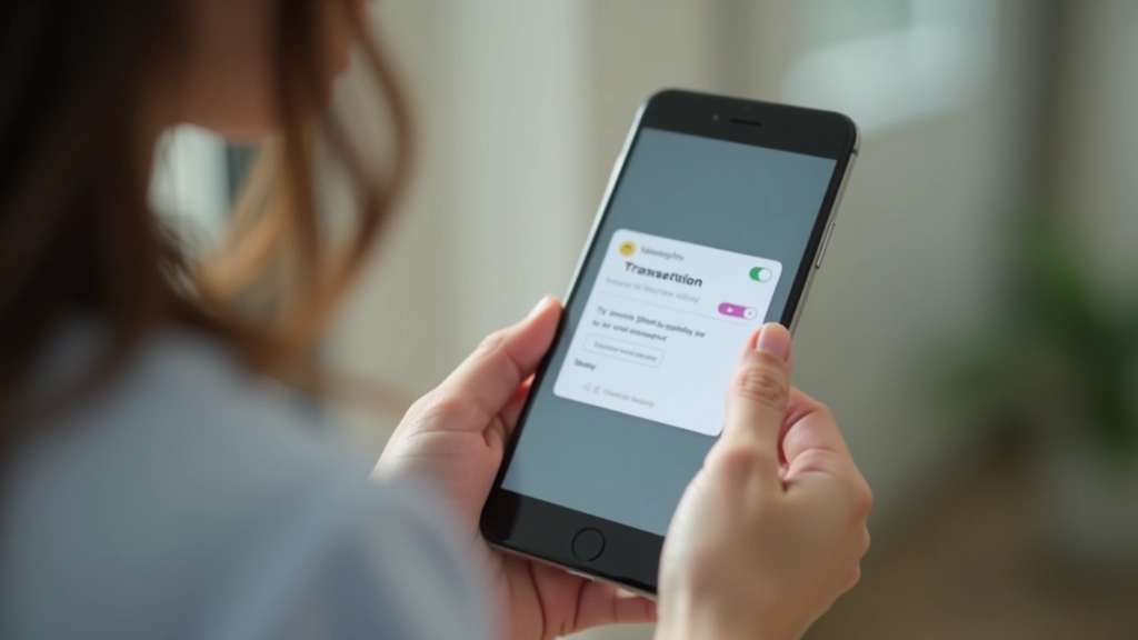 Smartphone displaying mobile payment transaction notification on screen